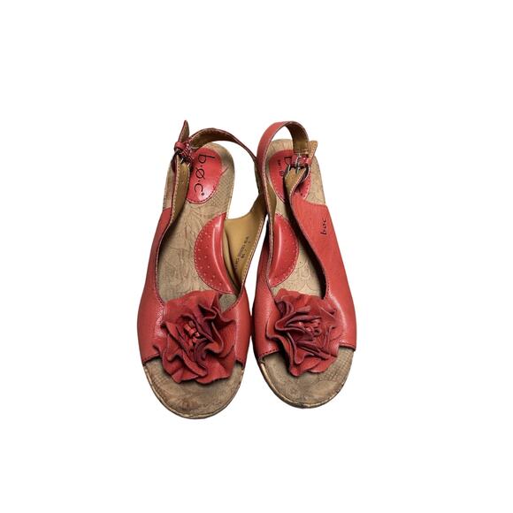 BOC Wedge Sandals - Women's Size 7 - Pink Floral EUR 38 - Picture 1 of 9